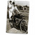 3dRose Triumph of Love Vintage Dating on a Motorcycle Magic Lantern Slide - Towels (twl-246869-1)