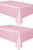2 Pack Polka Dot Plastic Tablecloth, 108 x 54, Light Pink with White Dots