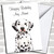Cute Watercolour Dalmatian Dog Personalized Birthday Greetings Card