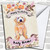Rustic Gold Dog Labradoodle Personalized Birthday Greetings Card