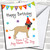 to from Dog Bull Mastiff Personalized Birthday Greetings Card