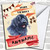 Watercolour Rustic Dog Newfoundland Personalized Birthday Greetings Card