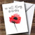 Watercolour Poppy Personalized Rememberance Day Greetings Greetings Card