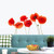 Red Poppy Flower Wall Decals Large Floral Wall Stickers for Living Room Bedroom TV Background Wall Art Decor