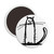 Small Cat Smile Sit Black Line Round Ceramics Fridge Magnet Keepsake Decoration