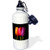 3dRose wb_55226_1"Orange Red n Purple Dew Covered Tulips" Sports Water Bottle, 21 oz, White