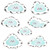Cloud Fondant Cookie Cutter Set-3.5"-7 Piece-Fondant Cloud Cutter, Cloud Cupcake Cake Mold Fondant Cutter Sugar Craft Decorating Tools.