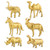 AUCOOMA 6PCS Gold Safari Animals Figures, Wild Figures Animal Toy for Kids, Cake Toppers