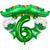 Alligator Balloon Party Decorations, 7Pcs Alligator Birthday Number Foil Balloons for Kids Baby Shower 6th Birthday Jungle Animal Themed Party Supplies