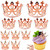 8 Pieces Crown Cake Topper Mini Tiara Artificial Pearl Crystal Cake Topper Crowns Vintage Cake Decorations for Birthday Party Wedding Baby Shower (Rose Gold)