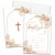 MVXAD Pampas Grass Baptism Invitations Cards, Boho Floral First Holy Communion Invitation, Double-Sided Religious Christening Celebration Fill-in invites, 25 Invitation with Envelopes -H02