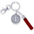SANTORAL Saint Benedict Medal Keychain with Red Tassel - Llavero Medalla de San Benito Plateada con Borla Roja, with Prayer Card - St Benedict House or Car Keys - Protector Gift Charm - Amulet