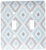 3dRose lsp_203397_2 Gray And Blue Ikat Diamond Pattern - Double Toggle Switch
