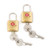 Samsonite 2 Pack Travel Sentry Key Lock, Brass, One Size