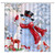 KTGHA Snowman Shower Curtain Snowflake Merry Christma Pine Tree Snowy Winter Bird Happy New Year Xmas Holiday Fabric Bathroom Decor Set with Hooks?70" Wx70 H?