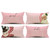 Pink Stripe Christmas Pillow Covers 12x20 Set of 4 Snowman Santa Claus Throw Pillow Cases Hello Winter Holiday Outdoor Cushion Covers for Sofa Farmhouse Christmas Decorations