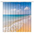 ZNLSU Ocean Beach Shower Curtain Tropical Sea Waves Blue Sky Coastal Island Extoic Summer Hawaii Seaside Landscape Scenery Decor Fabric Bathroom Sets with Hooks,Blue