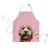 BAGEYOU Labradoodle Puppy Apron Rose Flowers Valentine's Chef Cooking Baking Apron