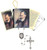 St Padre Pio Rosary - with Padre Pio Prayer Card, Zippered Rosary Case, The Lord's Prayer Card | Rosebud Padre Pio Rosary Beads | St Pio Rosary Set for Communion, Confirmation, Baptism | 3 Items