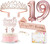 8pcs 19th Birthday Decorations for Girls, Including 19 year old Birthday Cake Topper, Birthday Queen Sash with Pearl Pin, Sweet Rhinestone Tiara Crown, Number Candles and Balloons Set, Rose Gold 8pcs 19th Birthday Decorations for Girls, Including 19 year old Birthday Cake Topper, Birthday Queen Sash with Pearl Pin, Sweet Rhinestone Tiara Crown, Number Candles and Balloons Set, Rose Gold