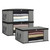 Fixwal Clothes Storage 3 Pack Storage Containers 100L Foldable Blanket Storage Bags for Organizing Clothing Bedroom Comforter Closet Dorm Sweater Quilts Organizer Grey