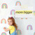 Watercolor Rainbow Wall Decals for Girls Bedroom 72 Pcs, Rainbow Stickers Bigger Size for Wall Mural Vinyl Peel and Stick DIY Decorations (12 Sheets)