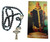 Westmon Works Saint Patrick Irish Rosary Set with Hematite Metal Beads and Holy Prayer Pamphlet