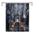 YUYASM Halloween Shower Curtain Fabric Scary Night Moon Gothic Haunted House Pumpkin Lantern Skull Courtyard Door Dead Tree Spooky Ghoast Decor Bathroom Bath Curtains 70x70 Inch