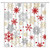 EDOMGNIH Snowflake Shower Curtain Merry Christmas Winter Gold Red Snowy Xmas Holiday Happy New Year Fabric Bathroom Decor Set with Hooks(70" WX70 H)