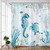 PZMPZM Nautical Aniaml Shower Curtain Seahorse Sea Turtle Coral Tropical Fish Ocean Landscape Marine Life Bathroom Polyester Fabric Decor Curtains with Hooks 70Wx70H inch