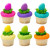 Decorated Easter Egg Cupcake Picks - 24 ct