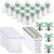 Wedding Party Favors Including Wedding Bells with Cards and Carry Bags Mini Silver Kissing Bells Wedding Reception Supplies (240)
