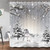 JAWO Winter Christmas Shower Curtain, Cute Snowman Snowflake Scene Shower Curtains for Bathroom, Pine Tree Covered Snow Fabric Bath Curtains Set with Hooks, 69x70 Inches