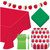 Apple Party Supplies - Red Apple Variety Square Paper Dessert Plates, Napkins, Table Cover, and Apple Banner Garland (Serves 16)