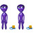 2 Sets PVC Inflatable Alien Toy Alien Inflate Halloween Inflatable Balloon Toy with Pump