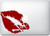 skull lips kiss mark (5.5 X 4 In) Vinyl Decal Sticker for Car Automobile Window Wall Laptop Notebook Etc.... Any Smooth Surface Such As Windows Bumpers (RED)