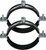 PEROMI 5 PCS Split Ring Pipe Hanger Heavy Duty Adjustable Pipe Bracket Clamp Wall Ceiling Mount Pipe Support ID 4 Inch(100mm)
