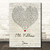 I'll Follow You Script Heart Quote Song Lyric Wall Art Gift Print