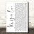 The Card Zoo It's Your Love White Script Song Lyric Quote Print