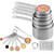 Measuring Cups and Spoons Set, Stainless Steel Measuring Cups and Spoons Set Includes 6 Measuring Cups & 7 Measuring Spoons, with Leveler and Conversion Chart, Kitchen Gadgets for Cooking & Baking