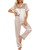 Ekouaer Women's Satin Sleepwear 2-Piece Sleepwear Loungewear Short Sleeve Button Down Pj Set(Champagne,Large) Ekouaer Women's Satin Sleepwear 2-Piece Sleepwear Loungewear Short Sleeve Button Down Pj Set(Champagne,Large)