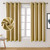 HOMEIDEAS 2 Panels Faux Silk Curtains for Nursery Gold Blackout Curtains for Girls Room 52 X 63 Inch Room Darkening Curtains for Kids' Room, Thermal Insulated Window Curtains for Living Room