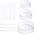 BESTEASE COLLECTION Acrylic Round Cake Disk Set Including 3 Acrylic Round Acrylic Cake Disc 4.5", 6.5", 8.5", 2 Acrylic Cake Scrapers and 3 Clear Acrylic Rod for Bake and Art Cake Craft
