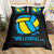 jejeloiu Volleyball Bedding Set for Girls Boys Children Sports Comforter Cover 3D Ball Blue Yellow Duvet Cover Room Decor Competitive Games Bedspread Cover Full Size Bedding Collection 3Pcs
