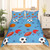 Feelyou Football Duvet Cover Full Size Sports Theme Comforter Cover Basketball Bedding Set Ball Games Blue Bedspread Cover for Kids Boys Girls Adults with 2 Pillow Case