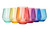 European Style Crystal, Stemless Wine Glasses, Acrylic Glasses Tritan Drinkware, Unbreakable Colored, 6 - Set - Shatterproof BPA-free plastic, Reusable, All Purpose Glassware, 15oz