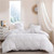 Tufted Comforter Set Jacquard Tufts Boho Comforter Set, Farmhouse Embroidery Shabby Chic Bedding Set with 2 Pillowcases - White, Queen