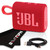 Boomph On-The-Go Kit: JBL Go 3 Portable Bluetooth Wireless Speaker, IP67 Waterproof and Dustproof Built-in Battery - Red