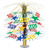 Beistle New Year's Eve Table Centerpiece for 2024 Graduation Party Decorations, Celebrating with You Since 1900, 18", Gold/Red/Blue/Yellow/Green