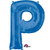 Anagram Balloons Foil Balloon 035431 Letter P-Blue, 34"
